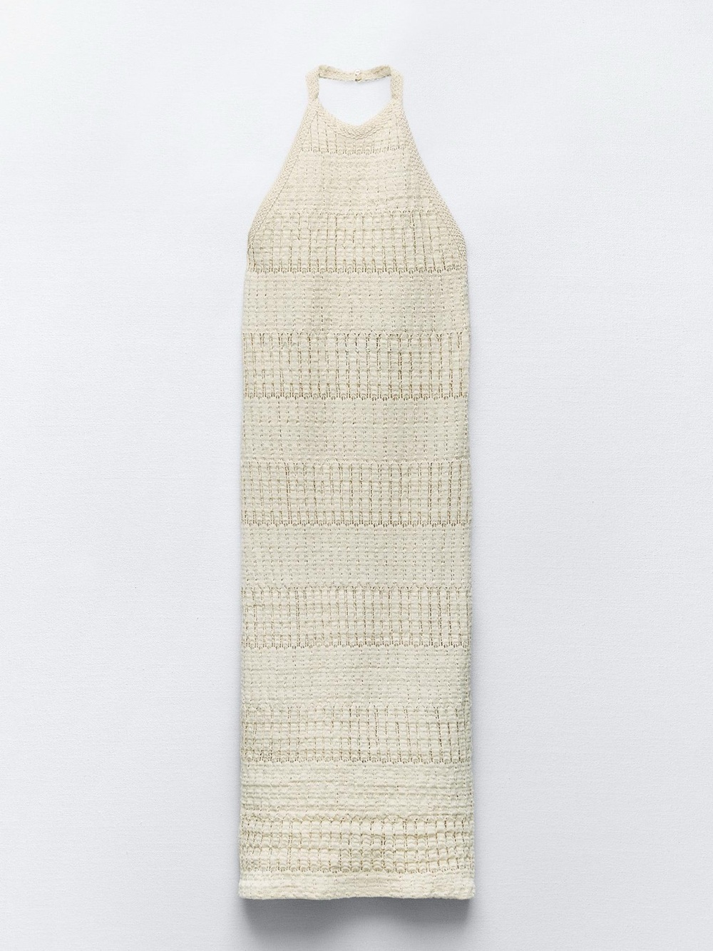 Zara Knit Midi Fitted Halter Dress